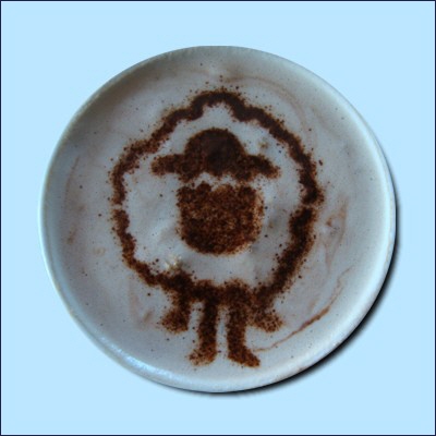 Schaumabduck Cappuccino-Schablone "Schaf"