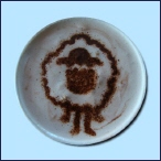 Schaumabduck Cappuccino-Schablone "Schaf"