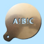 Barista Schablone Buchstaben "A B C"