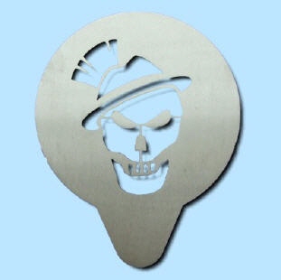 Cappuccino Schablone "Totenkopf"